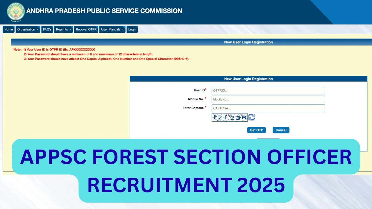 APPSC Forest Section Officer Recruitment 2025, Notification, Application Form