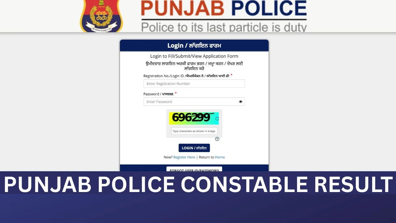 Punjab Police Constable Result 2025, Cut Off, Merit List