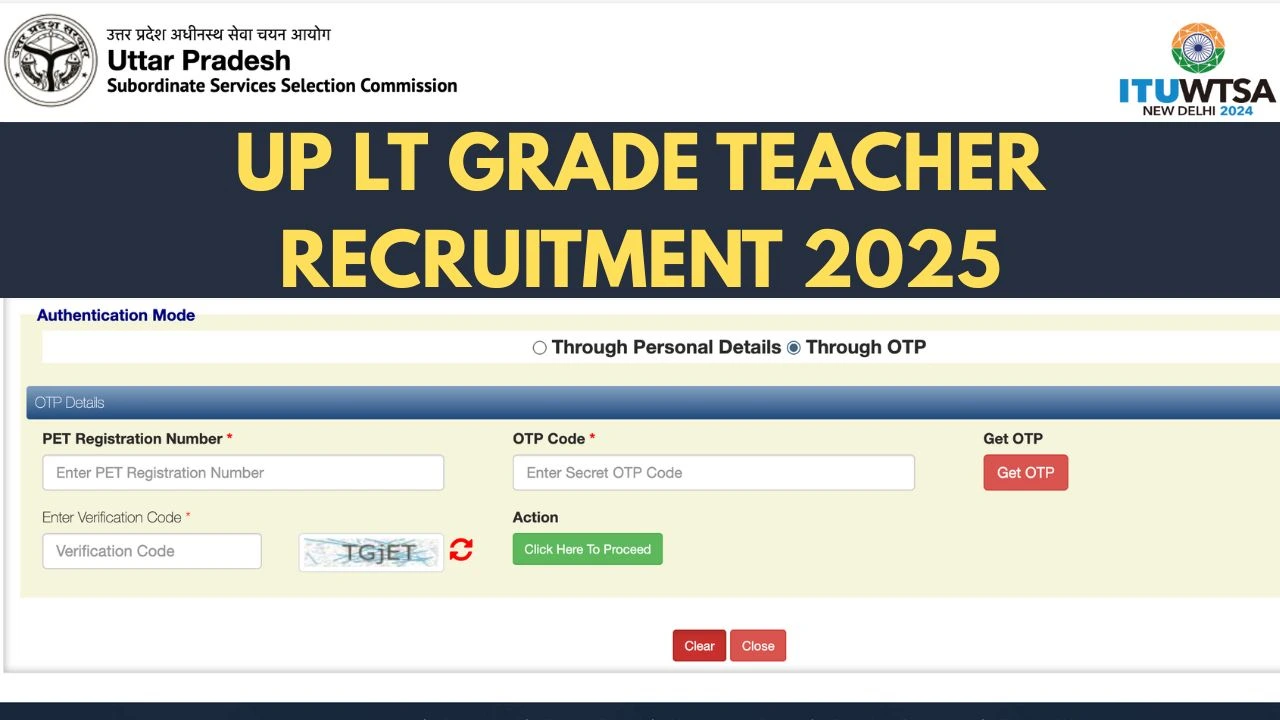 UP LT Grade Teacher Recruitment 2025, Notification, Apply Online
